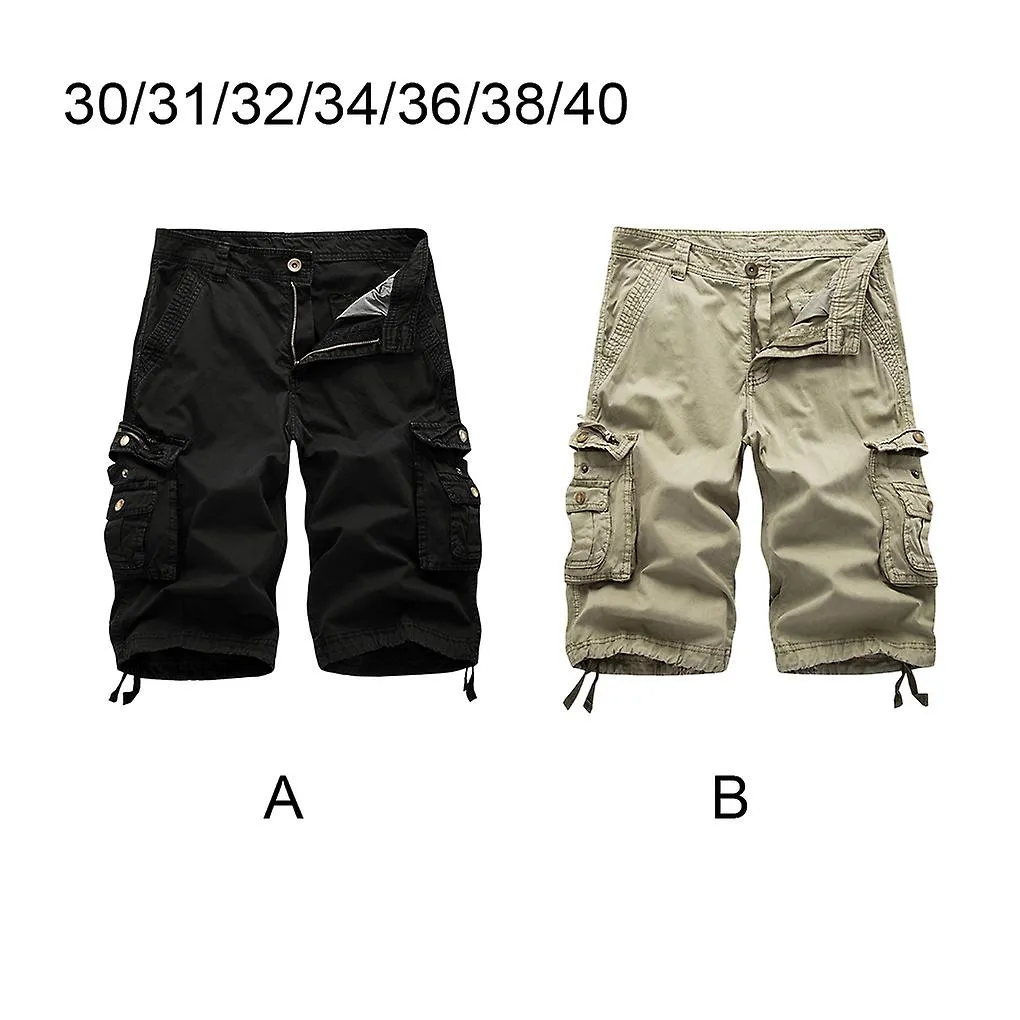 Men Cargo Shorts Multi Pockets Short Pants Summer Panty Work Trousers