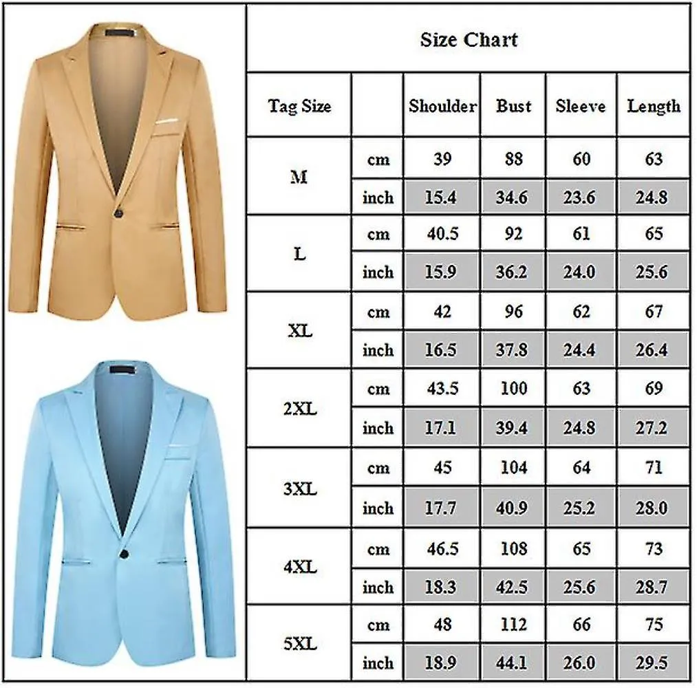 Men Formal Business Blazer Jacket Wedding Slim Fit Dress Suit