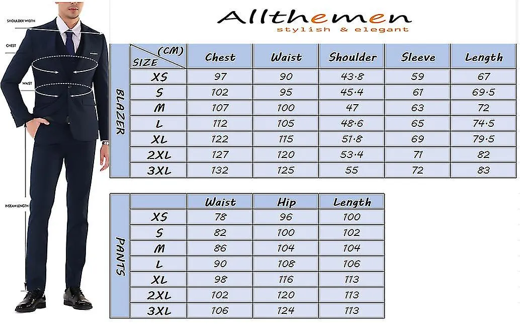 Men's 2-piece Wedding Tuxedo, Blue And White Porcelain Suit For Wedding Party, Prom