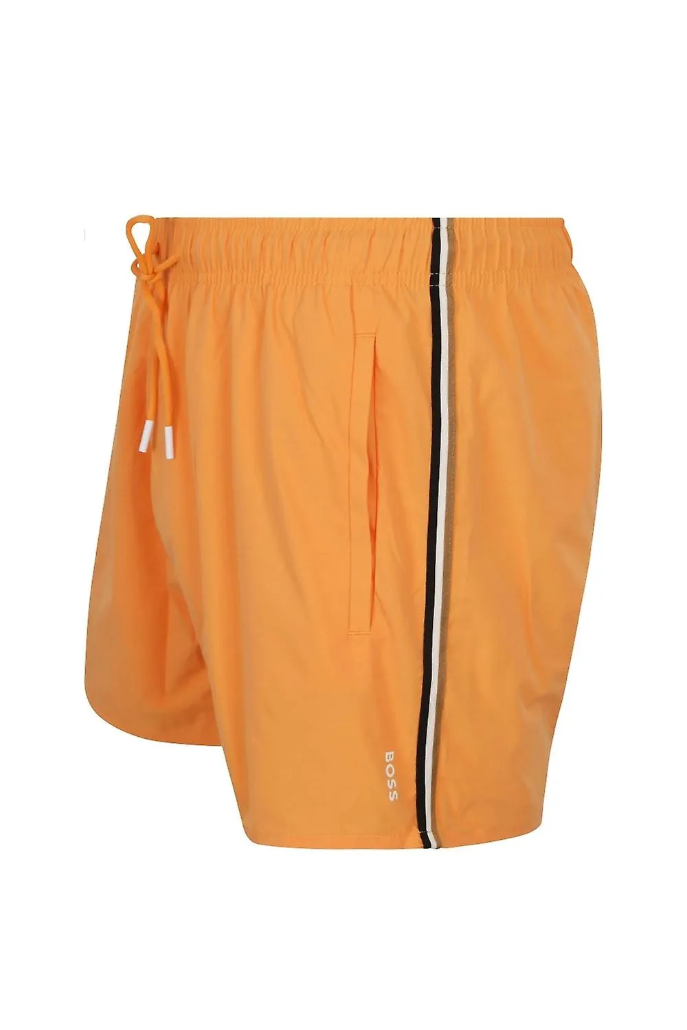 Men's BOSS Swimwear Boss Black Iconic Swim Short Medium Orange