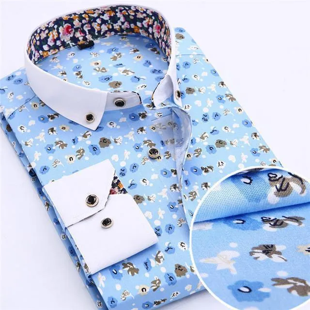 Men's Dress Shirts, Casual Shirts, Floral Print