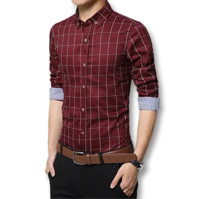 Mens Dress Shirts SM6ue Shirt Men Causal Striped Shirt Men Camisa Social Masculina Chemise Homme SM6