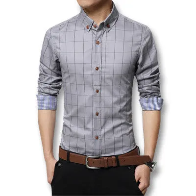 Mens Dress Shirts SM6ue Shirt Men Causal Striped Shirt Men Camisa Social Masculina Chemise Homme SM6