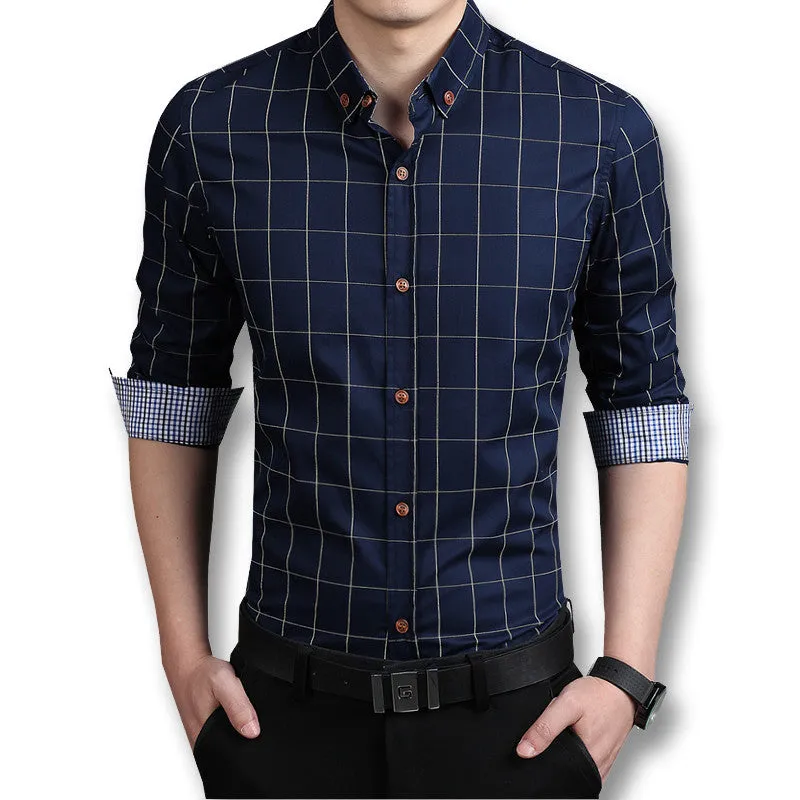 Mens Dress Shirts SM6ue Shirt Men Causal Striped Shirt Men Camisa Social Masculina Chemise Homme SM6