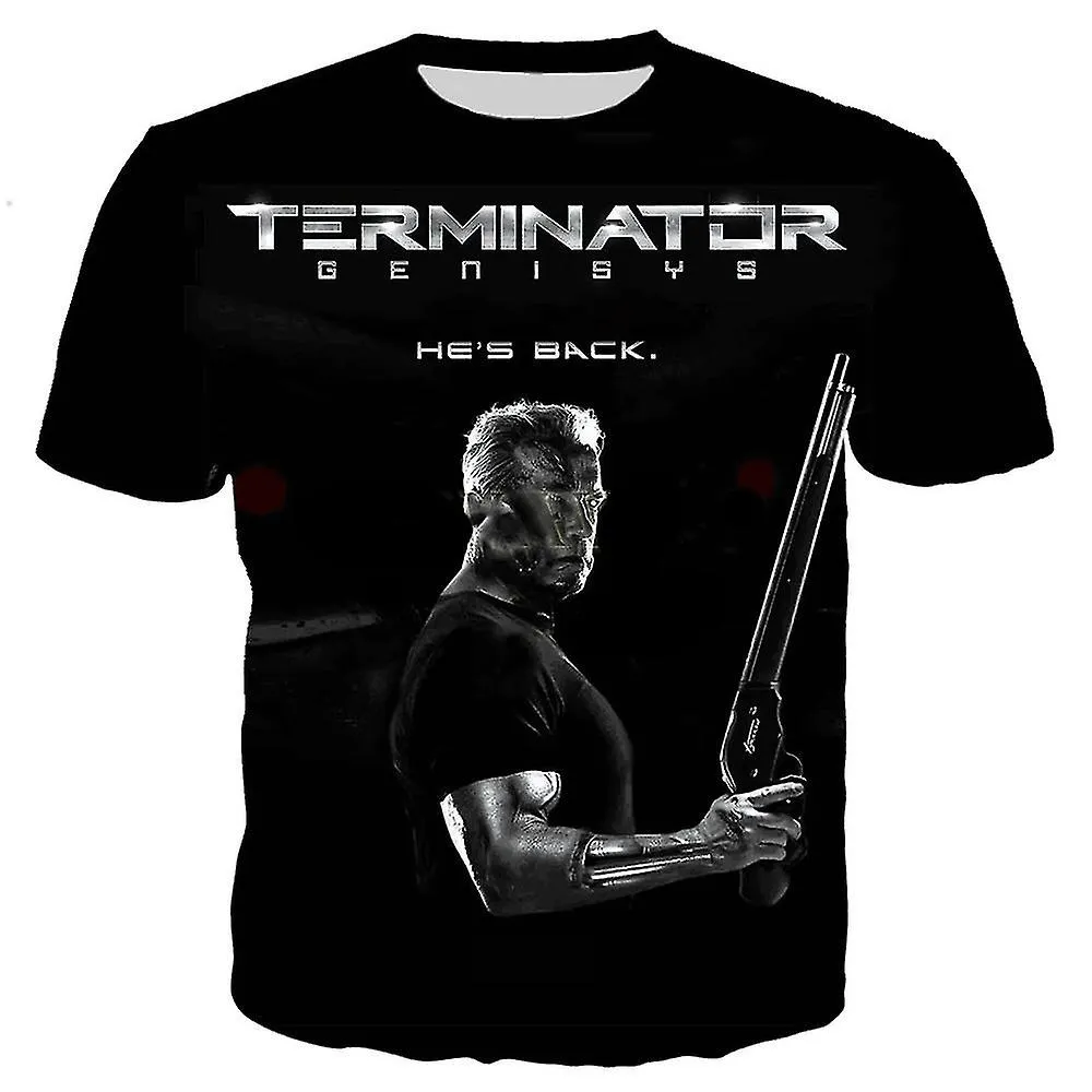 Movie Terminator Arnold Schwarzenegger T Shirt Men Women 3d Printed T-shirt Harajuku Style Tshirt Streetwear Oversized Tops