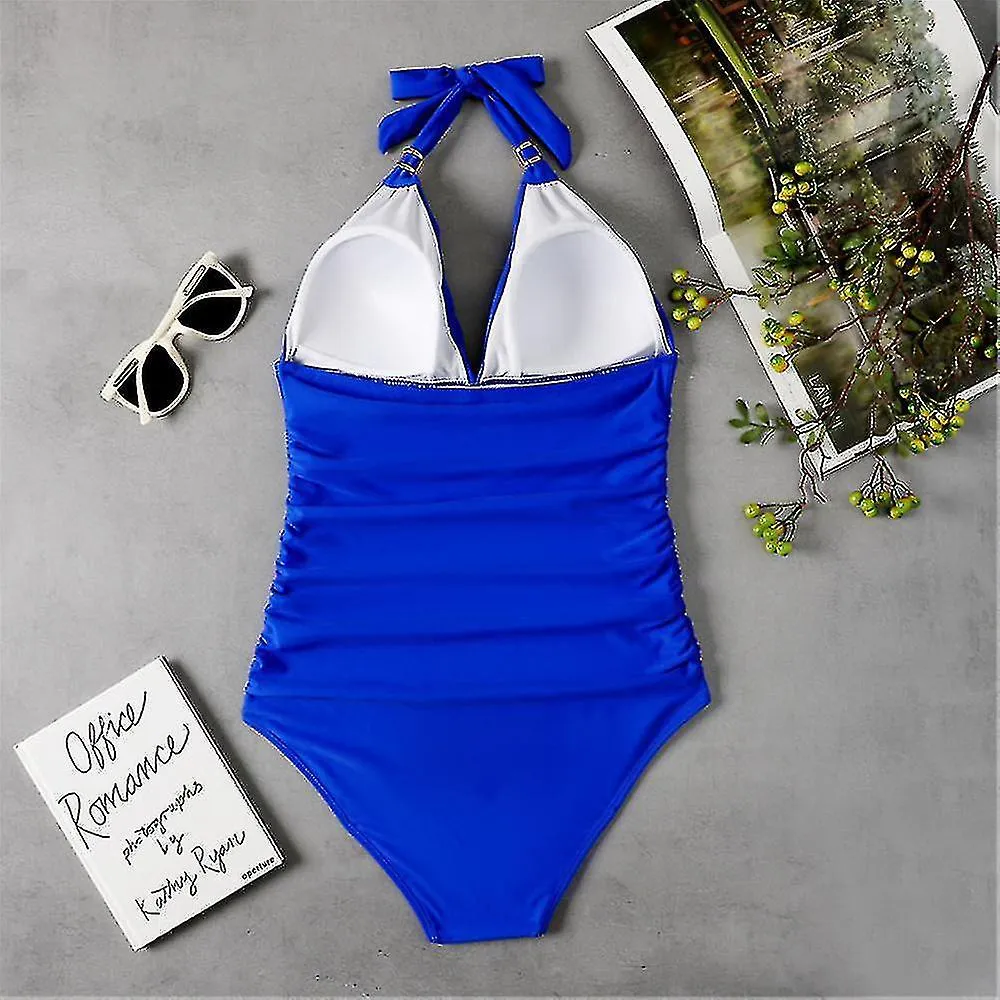 Mujer De una pieza Halter Swimwear Swimsuit Beachwear Holiday