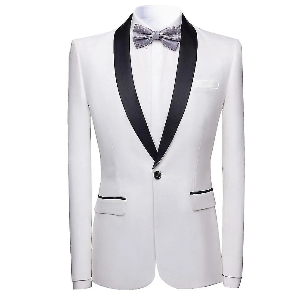 Mystdiy Mens Formal Suit One Button Jacket Vest And Pants