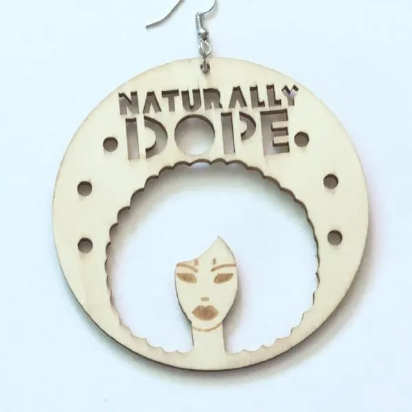 Naturally Dope Afrocentric Wooden Earrings