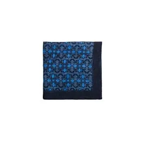 Navy & Blue Linen Pocket Square