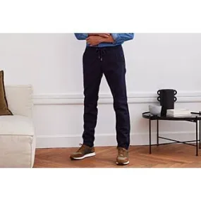 Navy Men's jogger waist Trousers - KOLTON