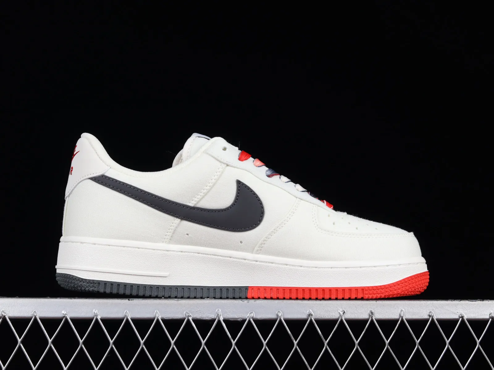 Nike Air Force 1 07 Low Beige Dark Grey Red Chicago NA2022-006