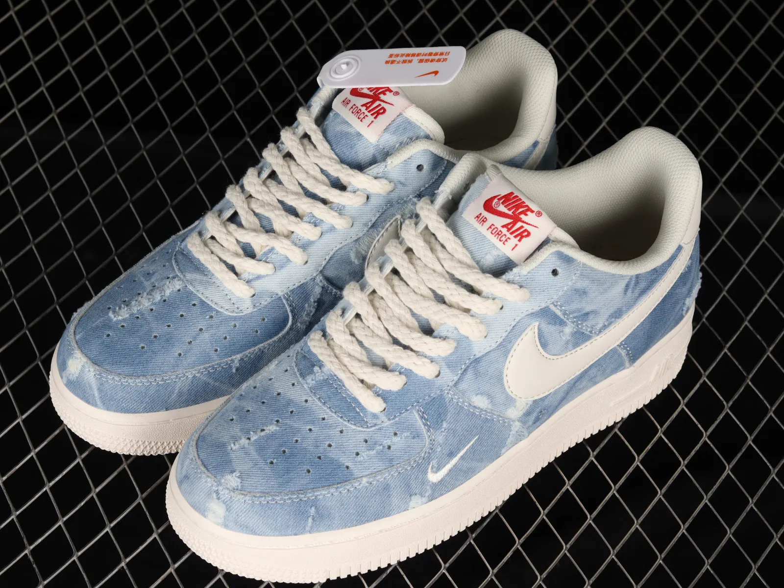 Nike Air Force 1 07 Low Denim Blue White Red DY1830-100