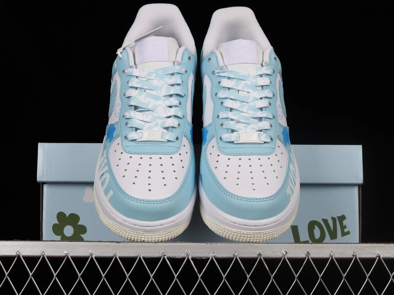 Nike Air Force 1 Low White Blue Flowers CW2288-661