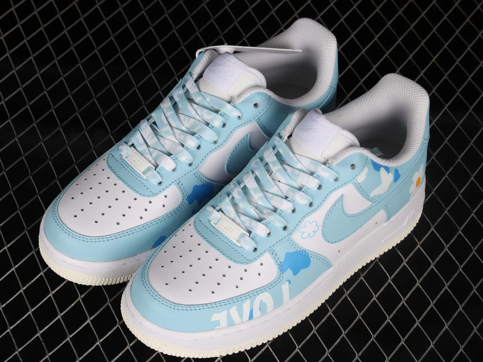 Nike Air Force 1 Low White Blue Flowers CW2288-661