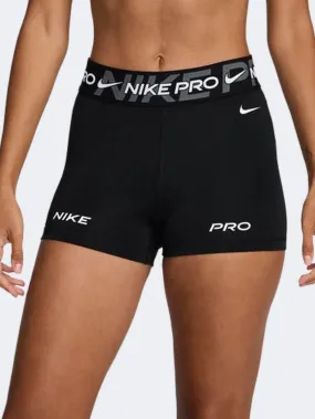 Nike Pro Mid Rise Women Training Short Black/Grey/White