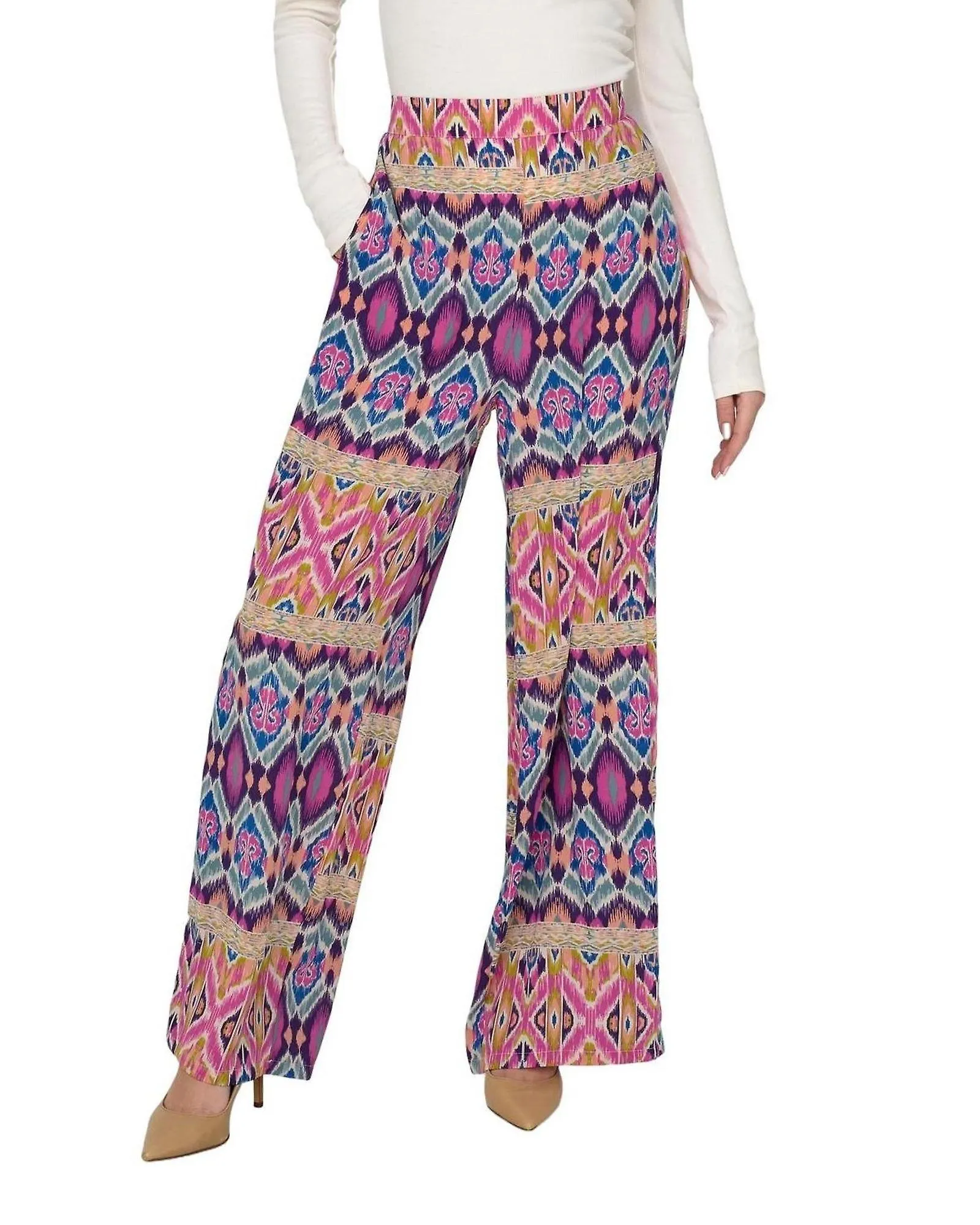 Only Geometric Pattern Trousers