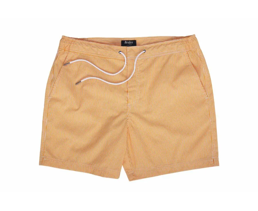 Orange stripes Men's swim short - BRENTAN