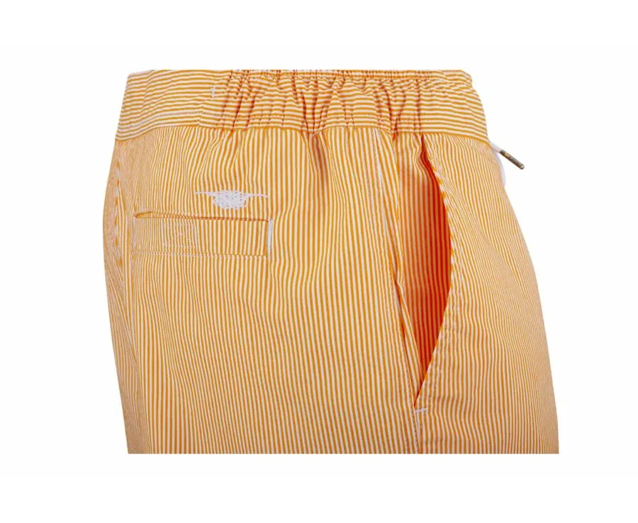 Orange stripes Men's swim short - BRENTAN