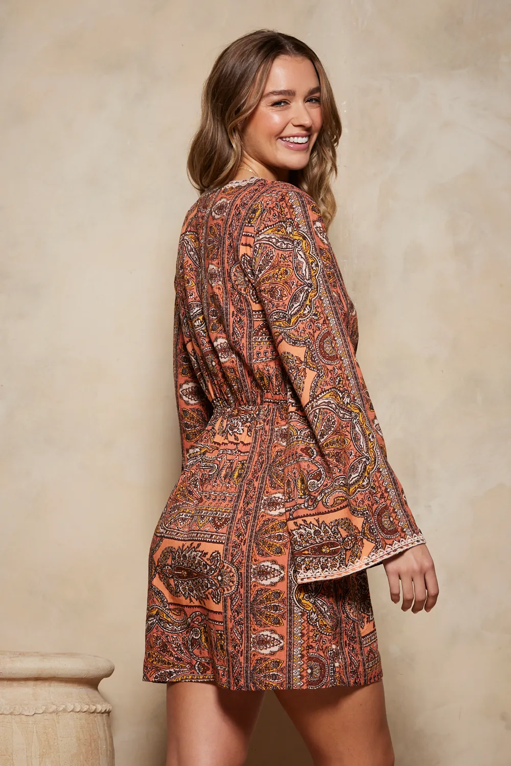 Pashmina Elettra Mini Dress | Earth Pashmina