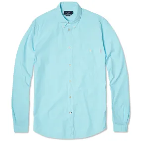 Paul Smith Garment Dyed Laser Cut Pocket ShirtAqua