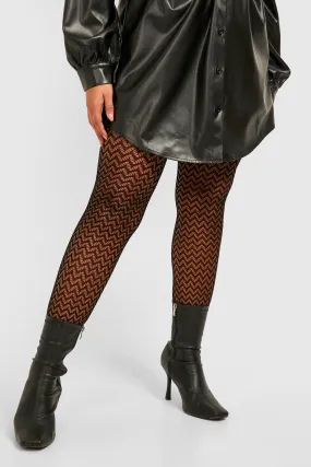 Plus Zig Zag Tights