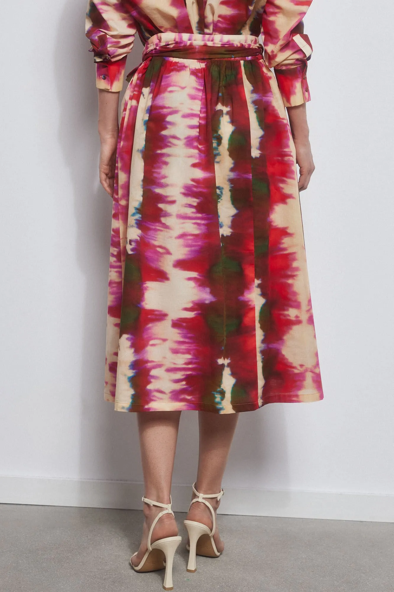 Printed wraparound skirt