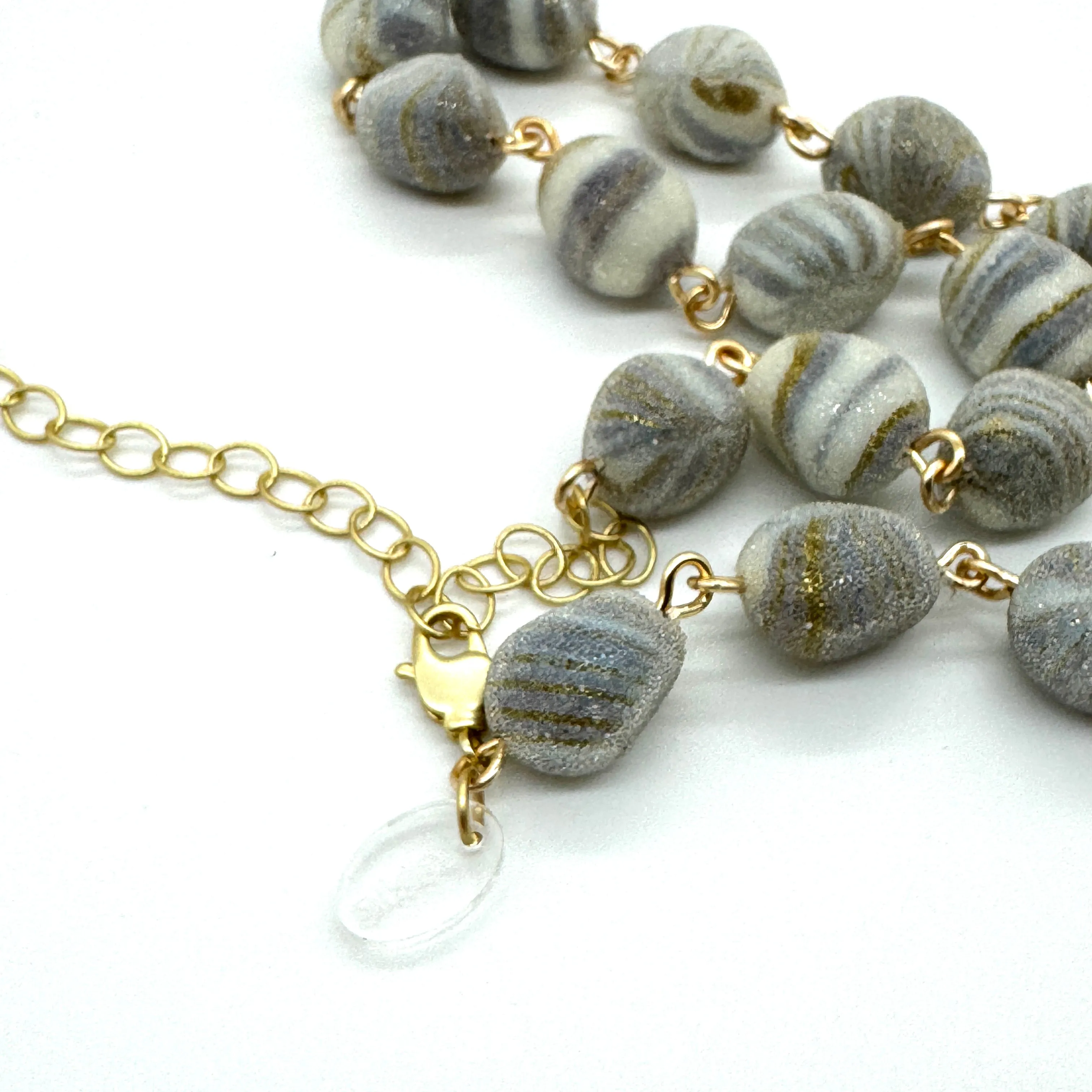 Purple & Gold Sugar Beads Amelia Necklace