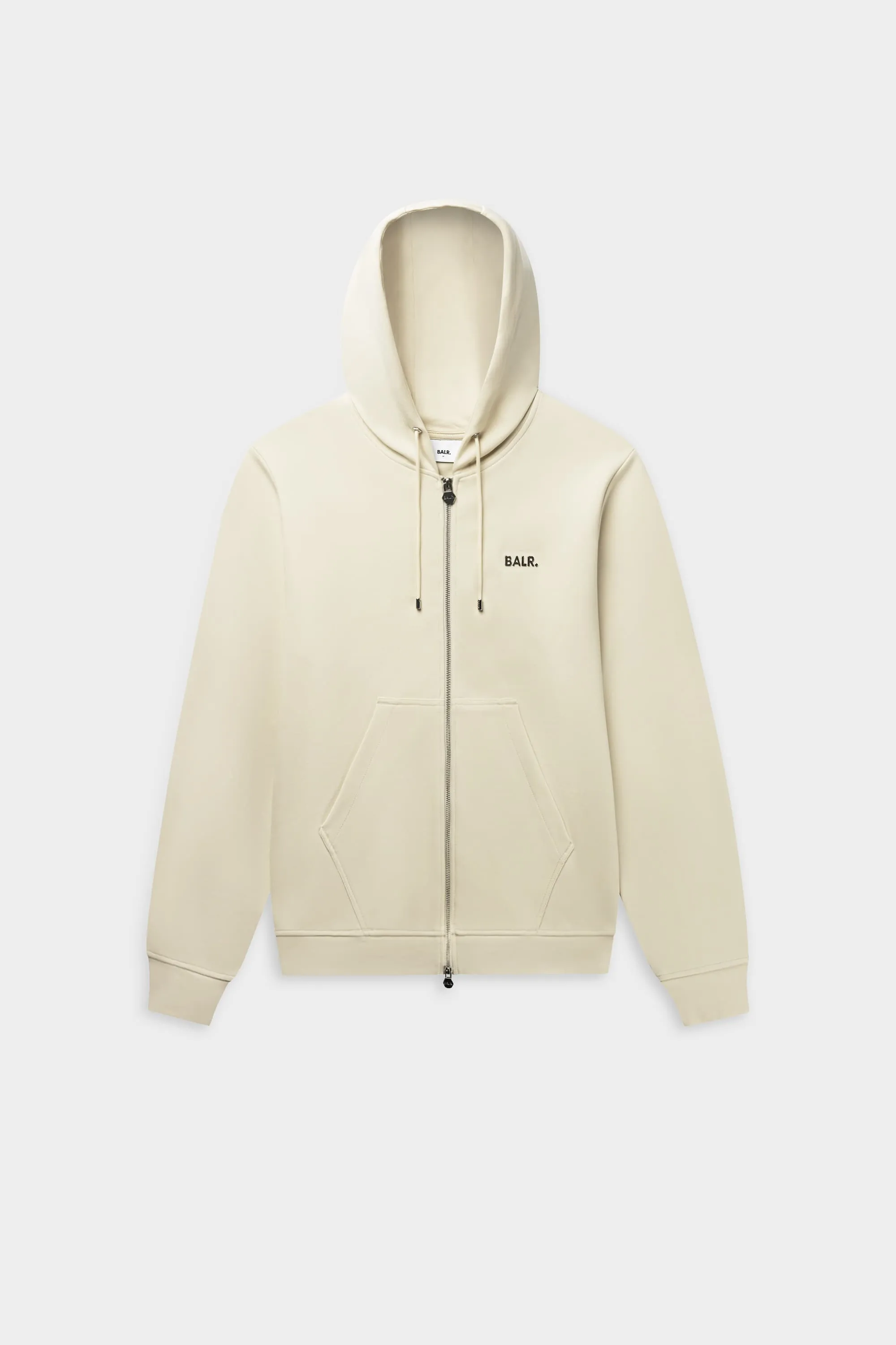 Q-Series Regular Fit Zip Through Hoodie White Swan