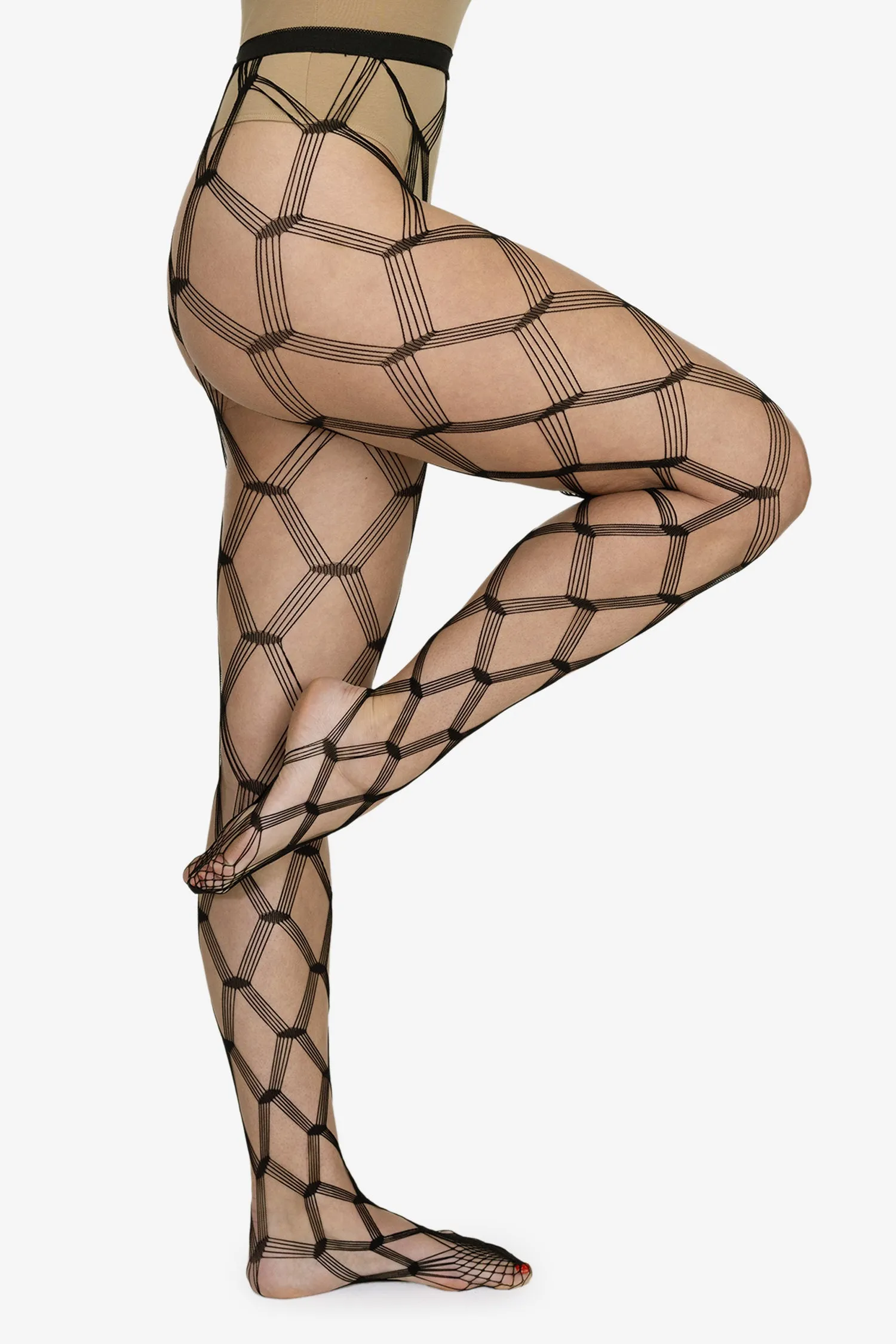 RN-PHGM - Geo Mesh Fishnet Tights