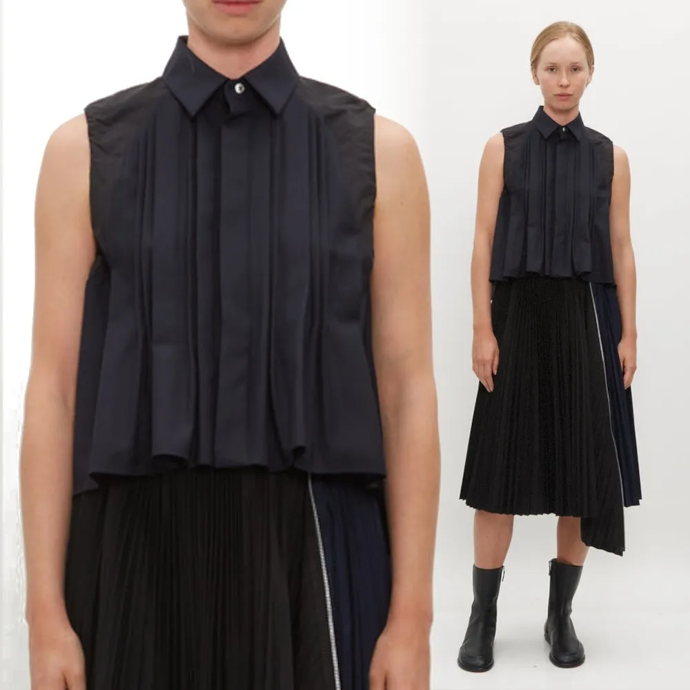 sacai  |Casual Style Wool Sleeveless Plain Party Style Office Style