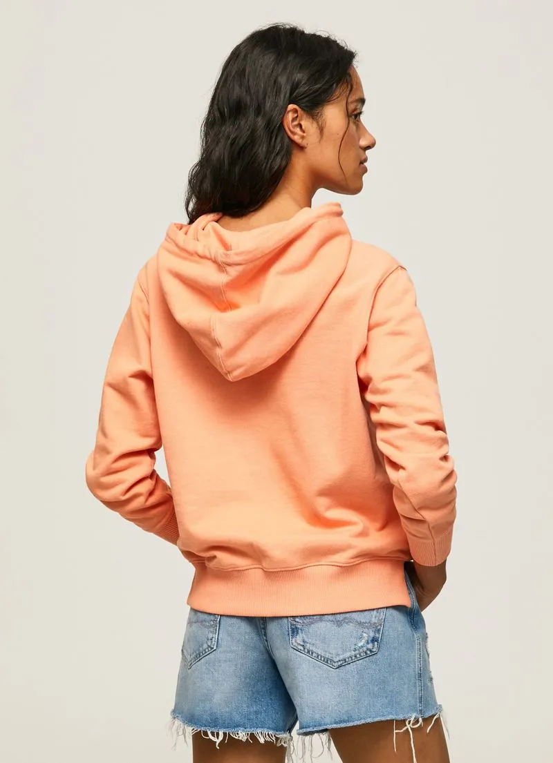 sacos Pepe Jeans para Mujer WHITNEY HOODIE Peach orange