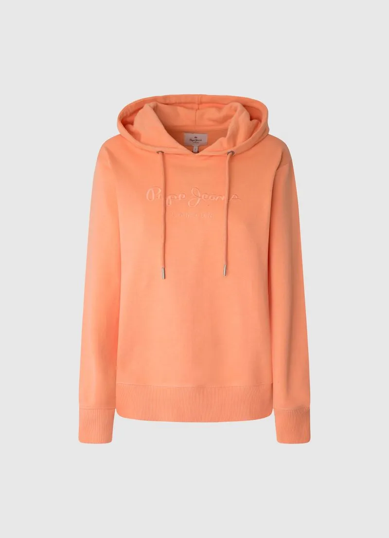 sacos Pepe Jeans para Mujer WHITNEY HOODIE Peach orange