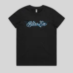 SCRIPT BLACK WOMENS TSHIRT