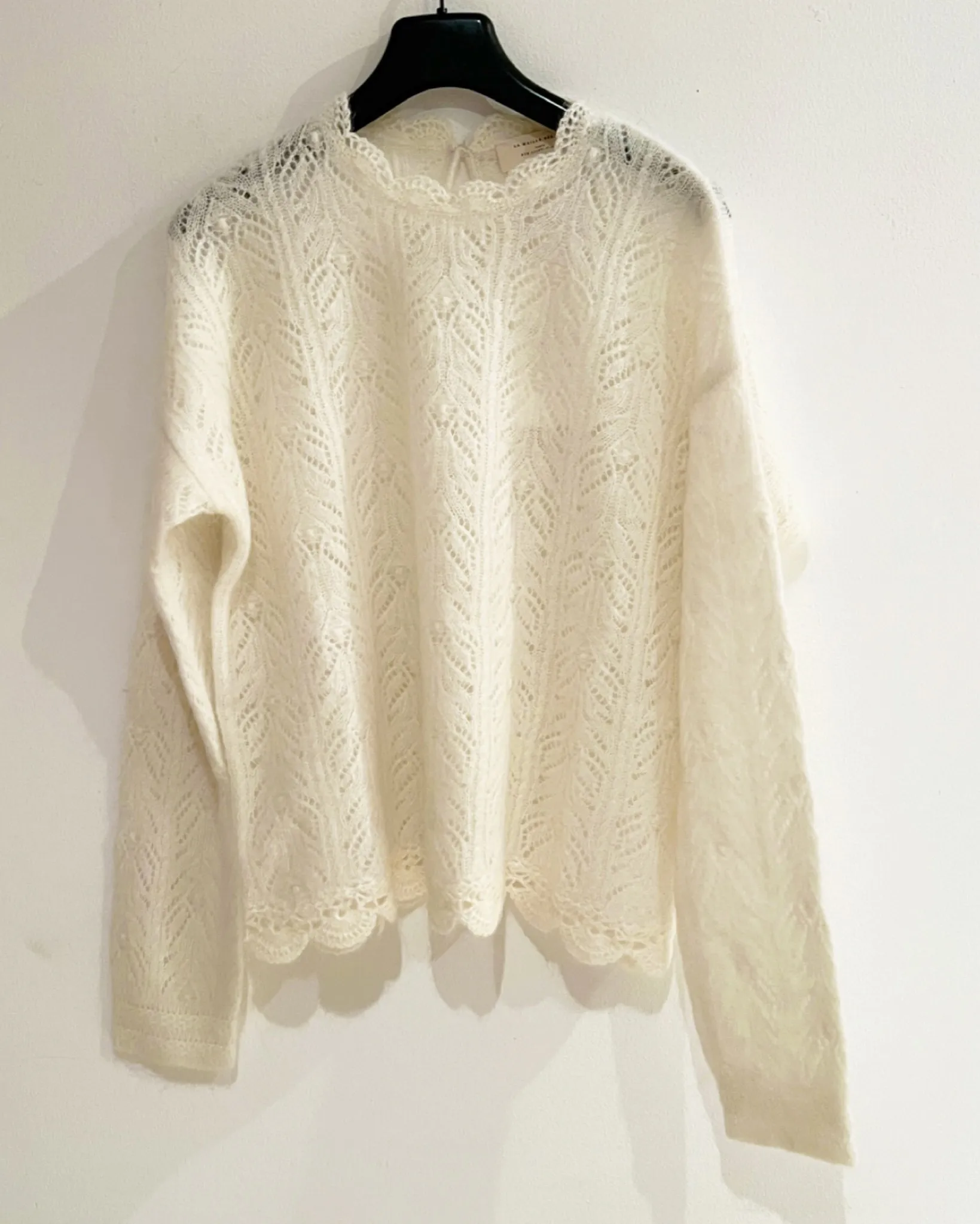 SEZANE  |Casual Style Wool Rib Long Sleeves Plain Medium Office Style