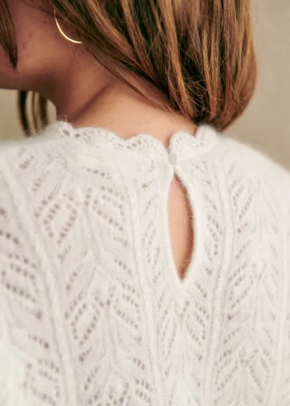 SEZANE  |Casual Style Wool Rib Long Sleeves Plain Medium Office Style