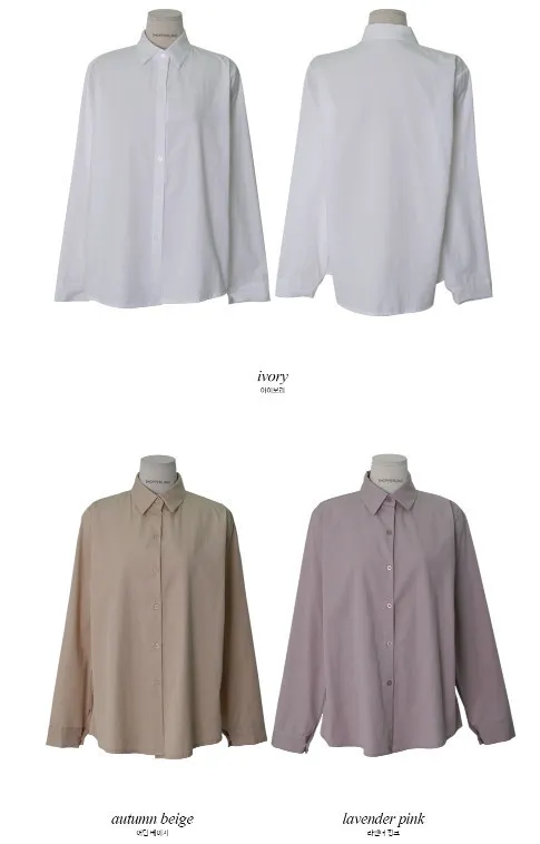 SHOPPERLAND  |Casual Style Long Sleeves Plain Cotton Medium Office Style