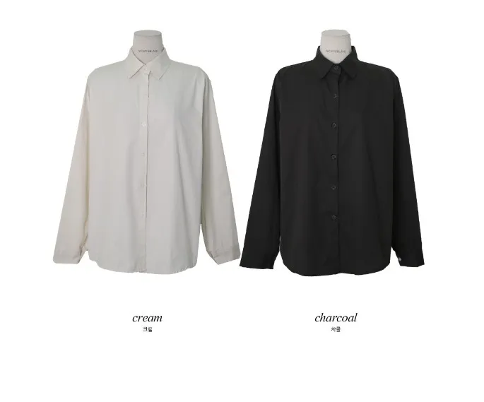 SHOPPERLAND  |Casual Style Long Sleeves Plain Cotton Medium Office Style