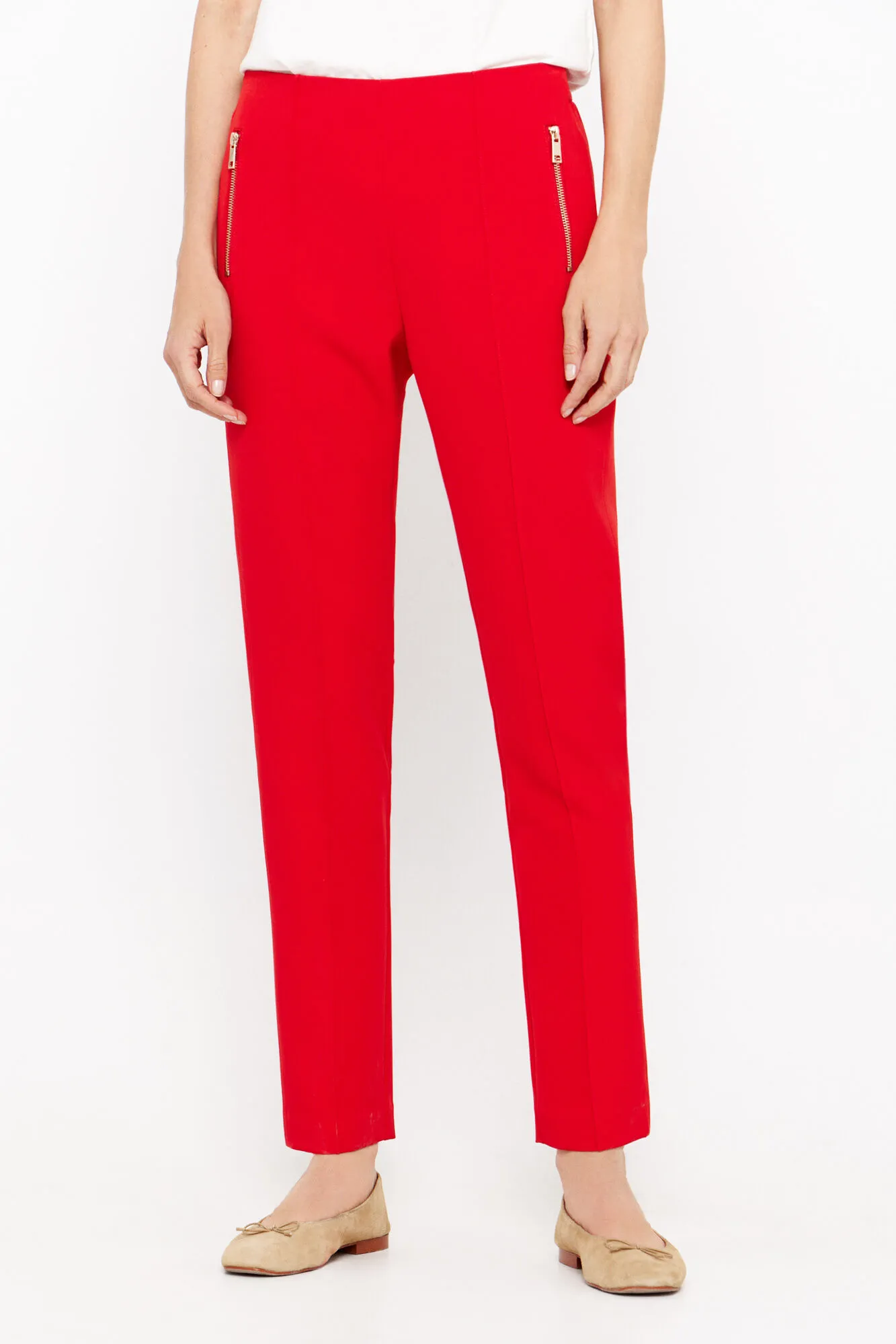 Skinny trousers with zips