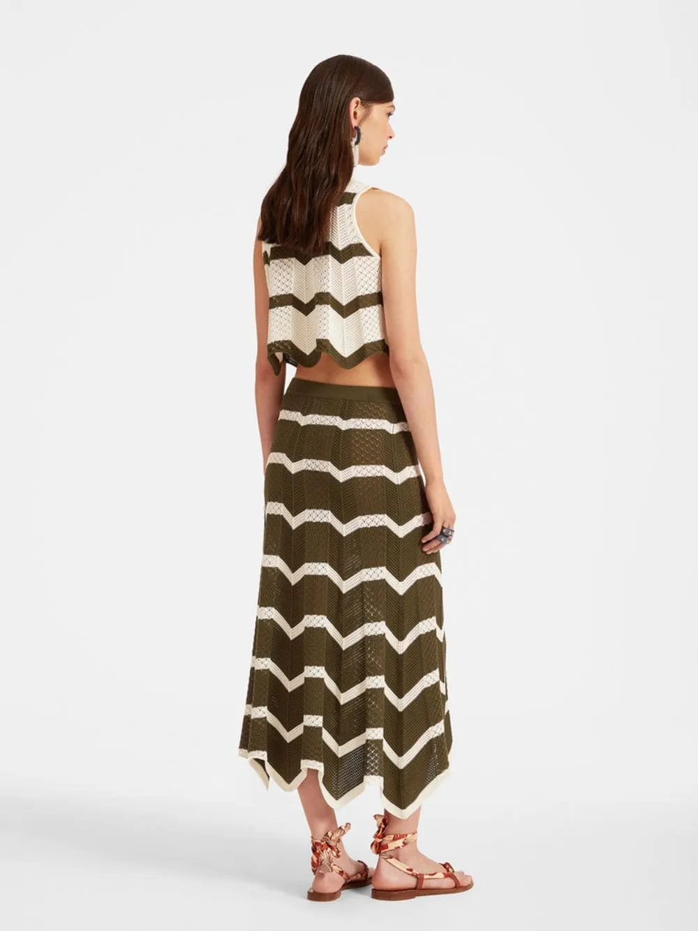 Solid Camouflage Chevron Skirt