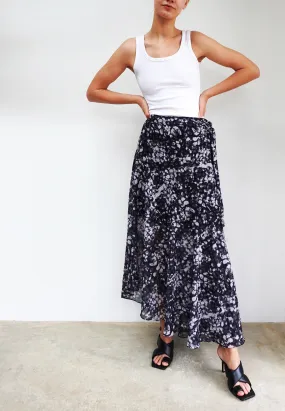 SPINEL SKIRT STILL PRINT BLACK & GREY