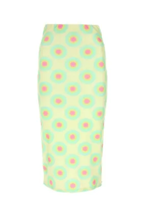 Sportmax Printed Nylon Blend Gestro Skirt