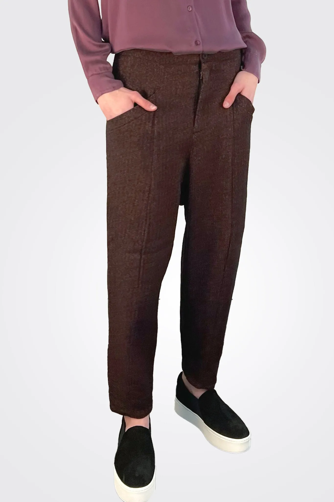 Straight Trousers - Cherry