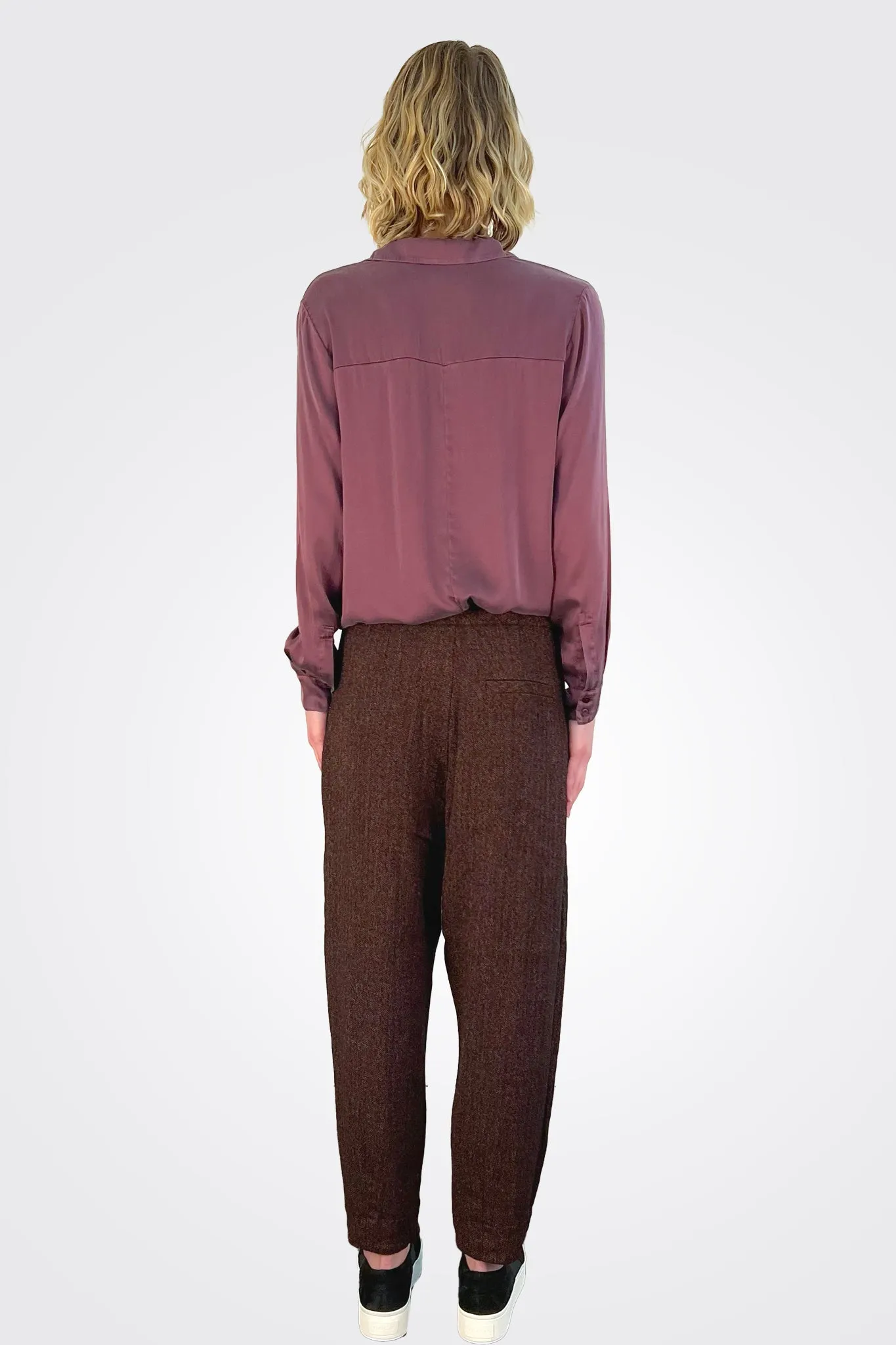 Straight Trousers - Cherry