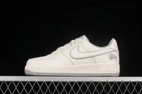 Stussy x Nike Air Force 1 07 Low White Light Grey UN1815-802