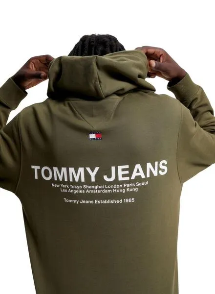 Sudadera Tommy Jeans Graphic Hoodie Verde Hombre