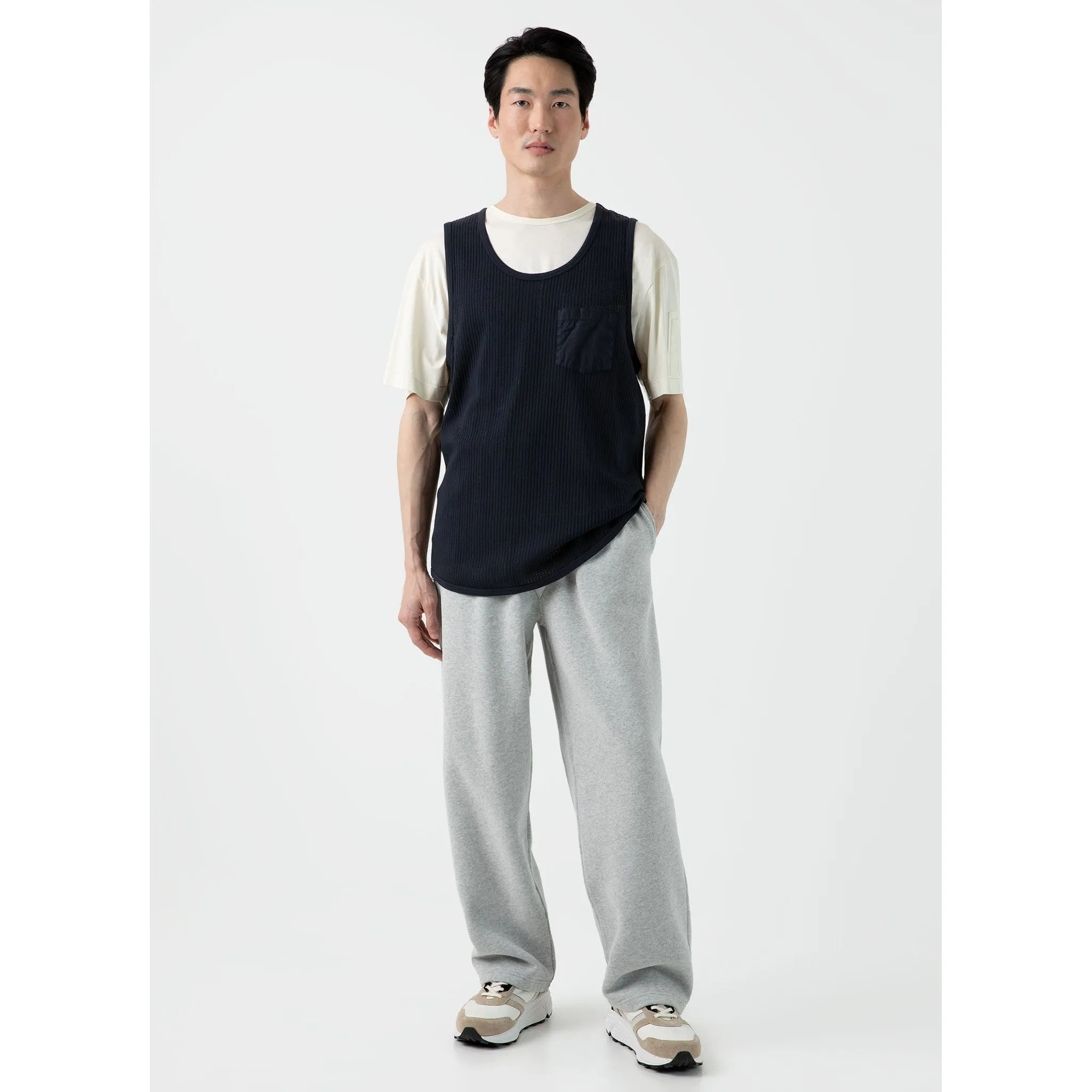 Sunspel x Nigel Cabourn Mesh Vest | Men | Navy