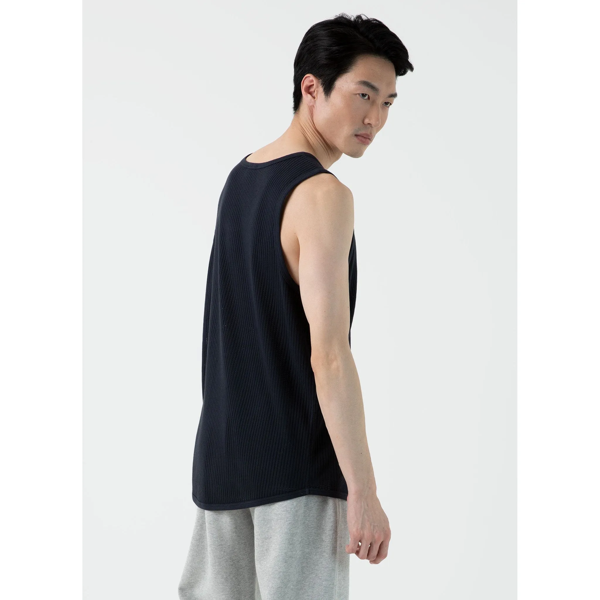 Sunspel x Nigel Cabourn Mesh Vest | Men | Navy