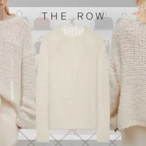 The Row  |Crew Neck Casual Style Silk Street Style Long Sleeves Plain