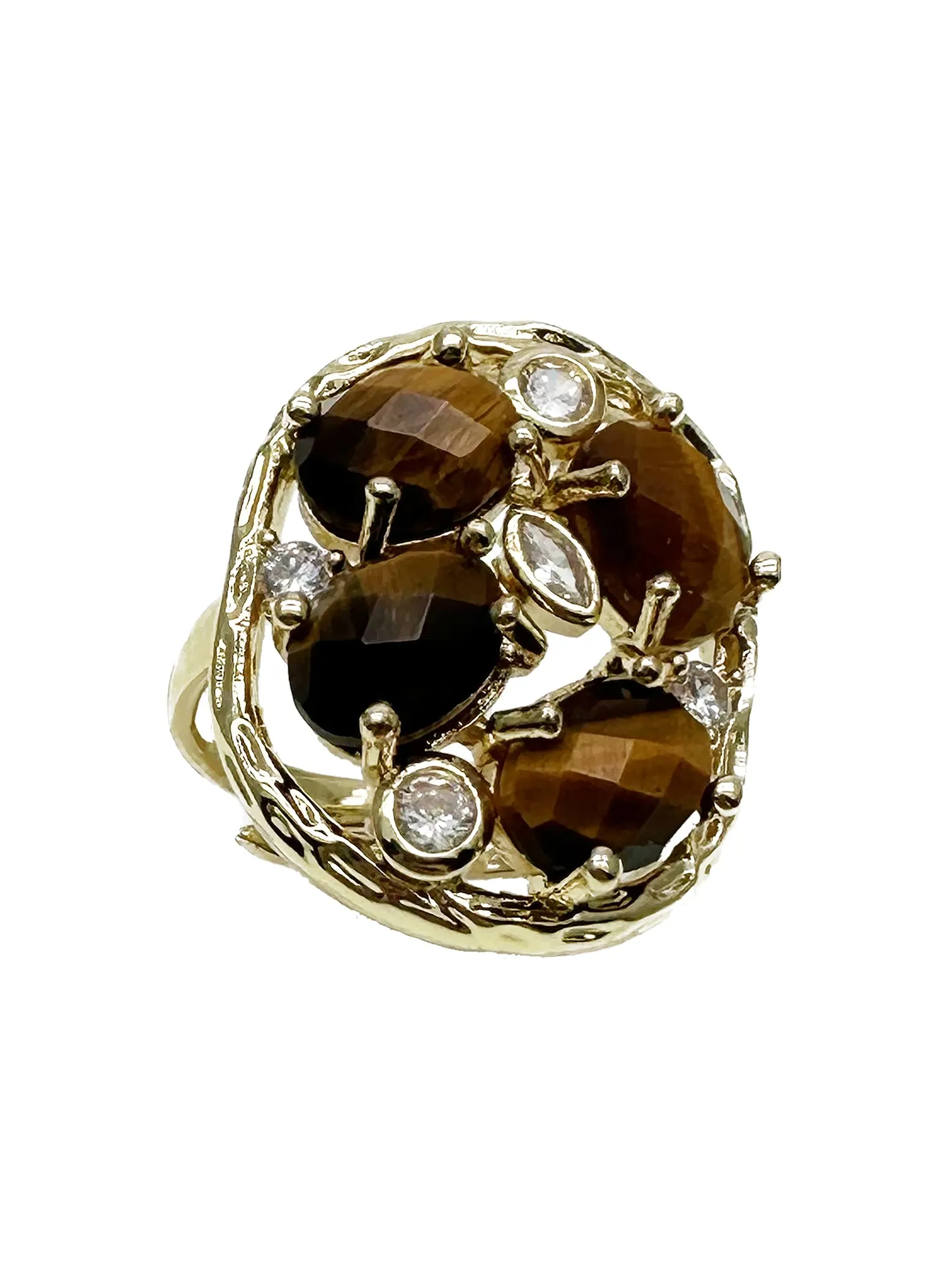 Tiger-Eye Statement Ring KR005