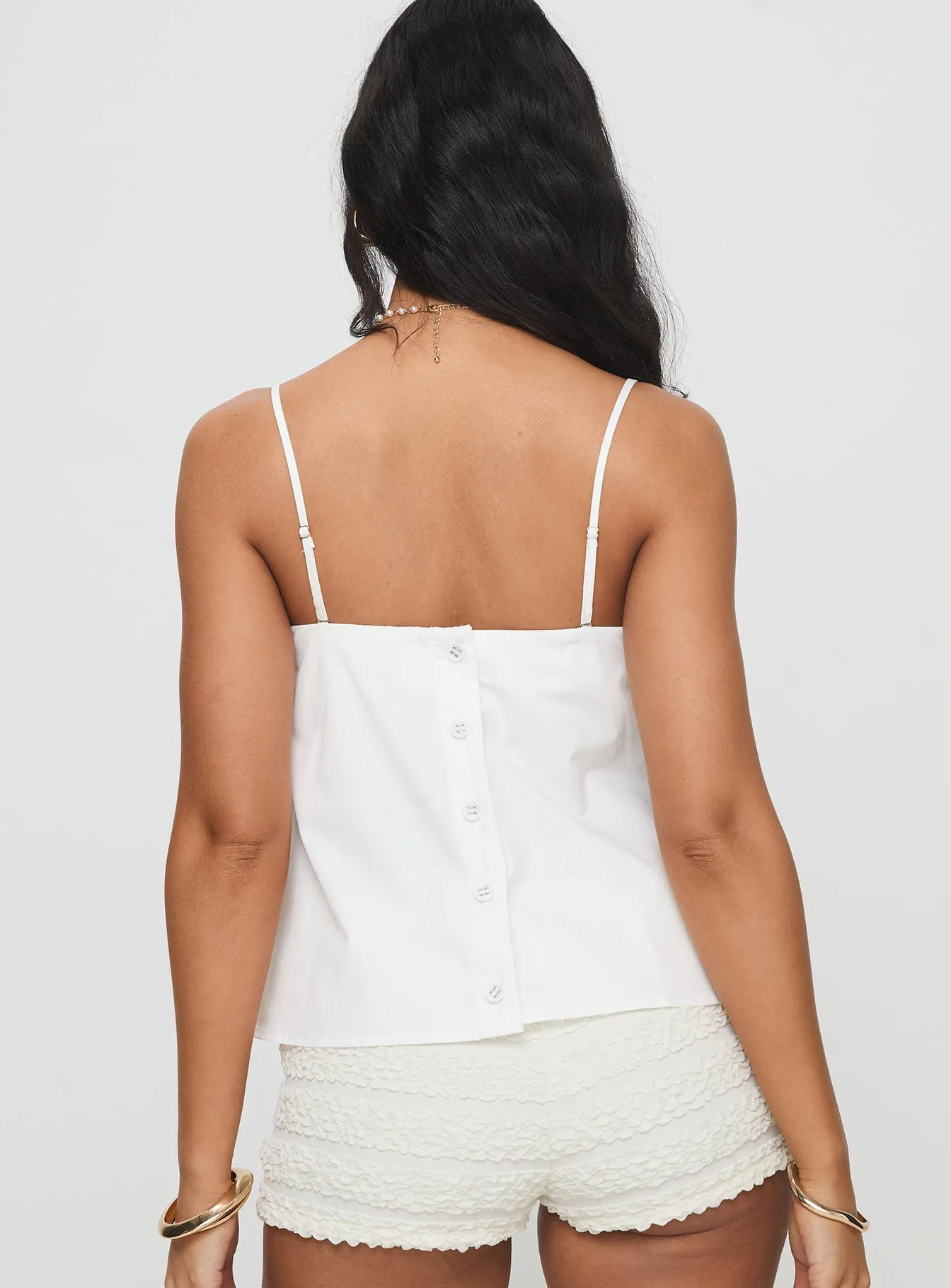 Trapeze Strapless Top White